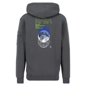 Alpha Industries Herren Hoodie NASA Orbit vintage grey