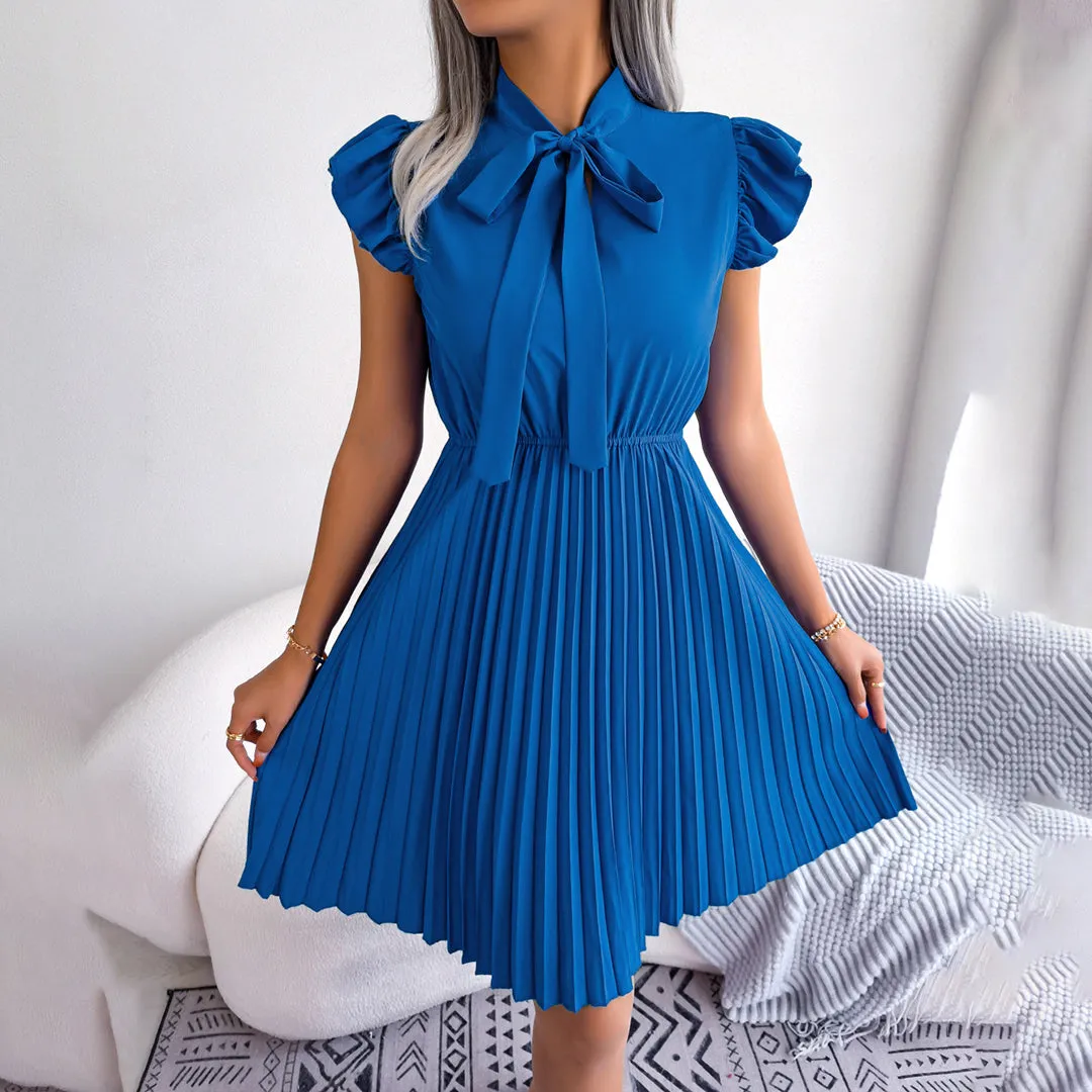 Ava - Midikleid - Elegant - Plissiert/Materialien/Schmetterlingsärmel 