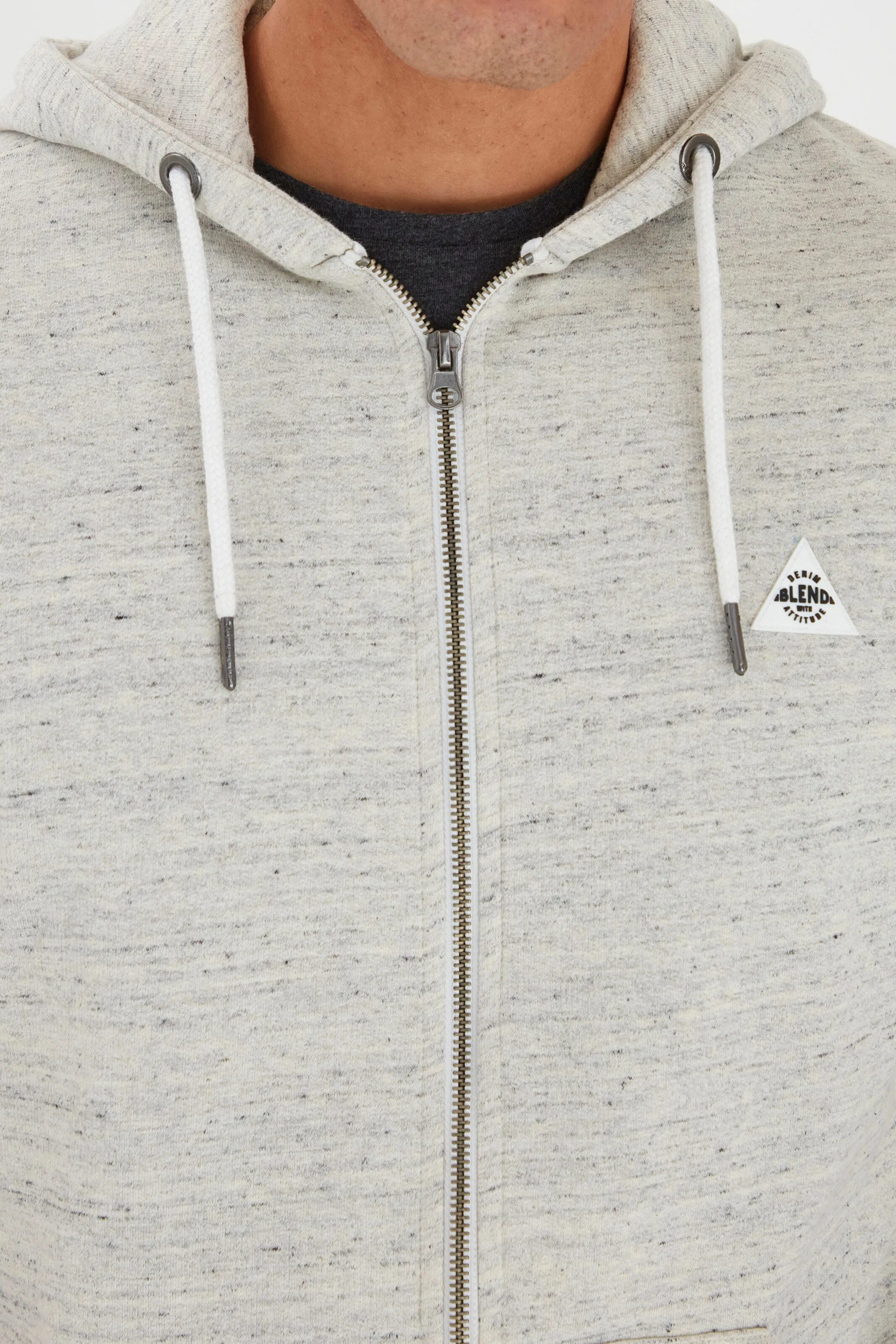 BLEND Sweatjacke in Graumeliert