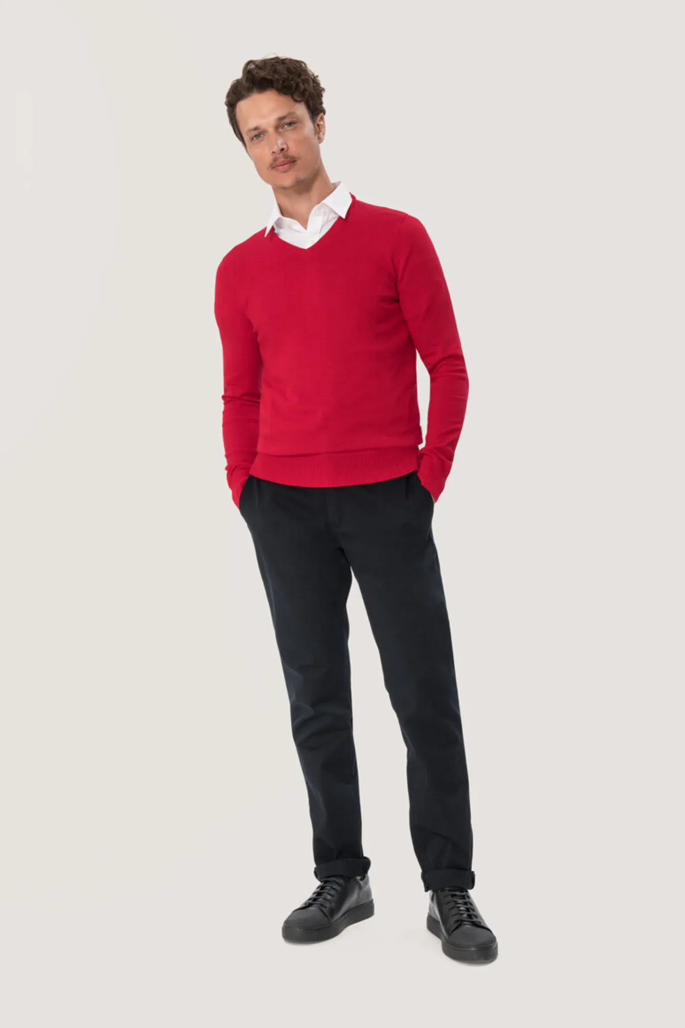 HAKRO V-Pullover Premium-Cotton von Hakro