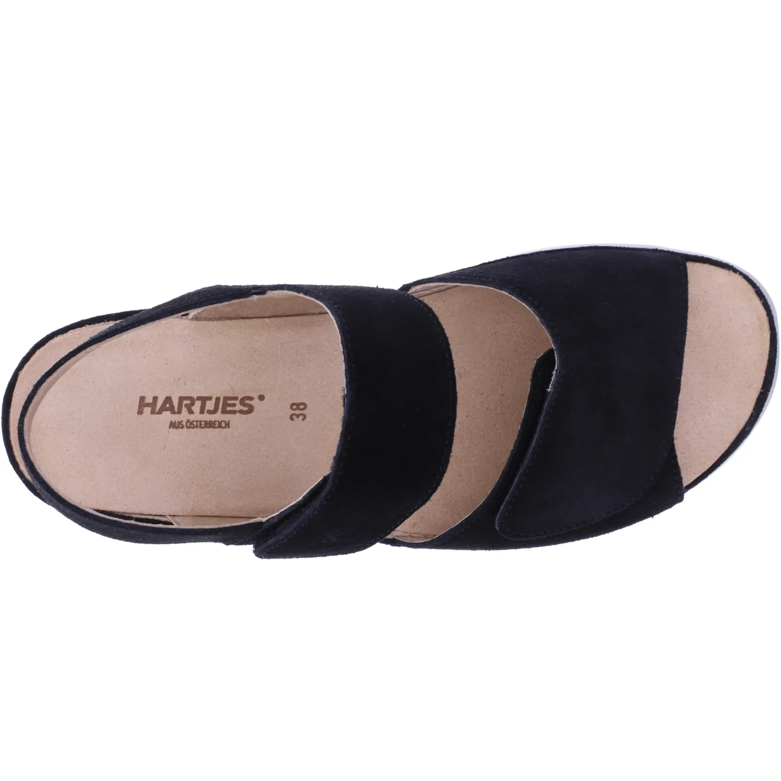 Hartjes | Breeze | Schwarz Veloursleder | Weite: G | 1321137-0100 | Damen Sandalen