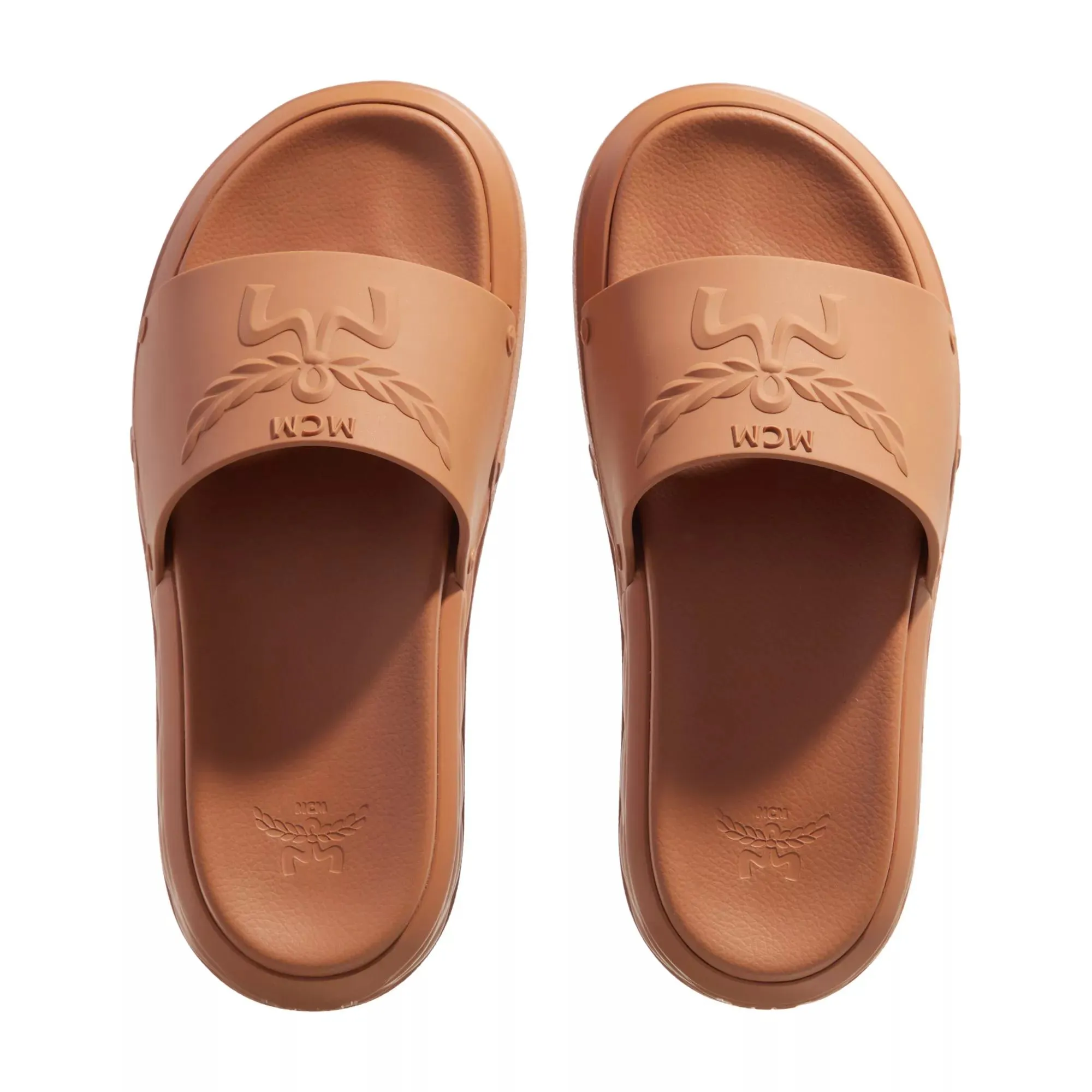   MCM  U Mcm Col Tpu New Slide Co Cognac  Slide 