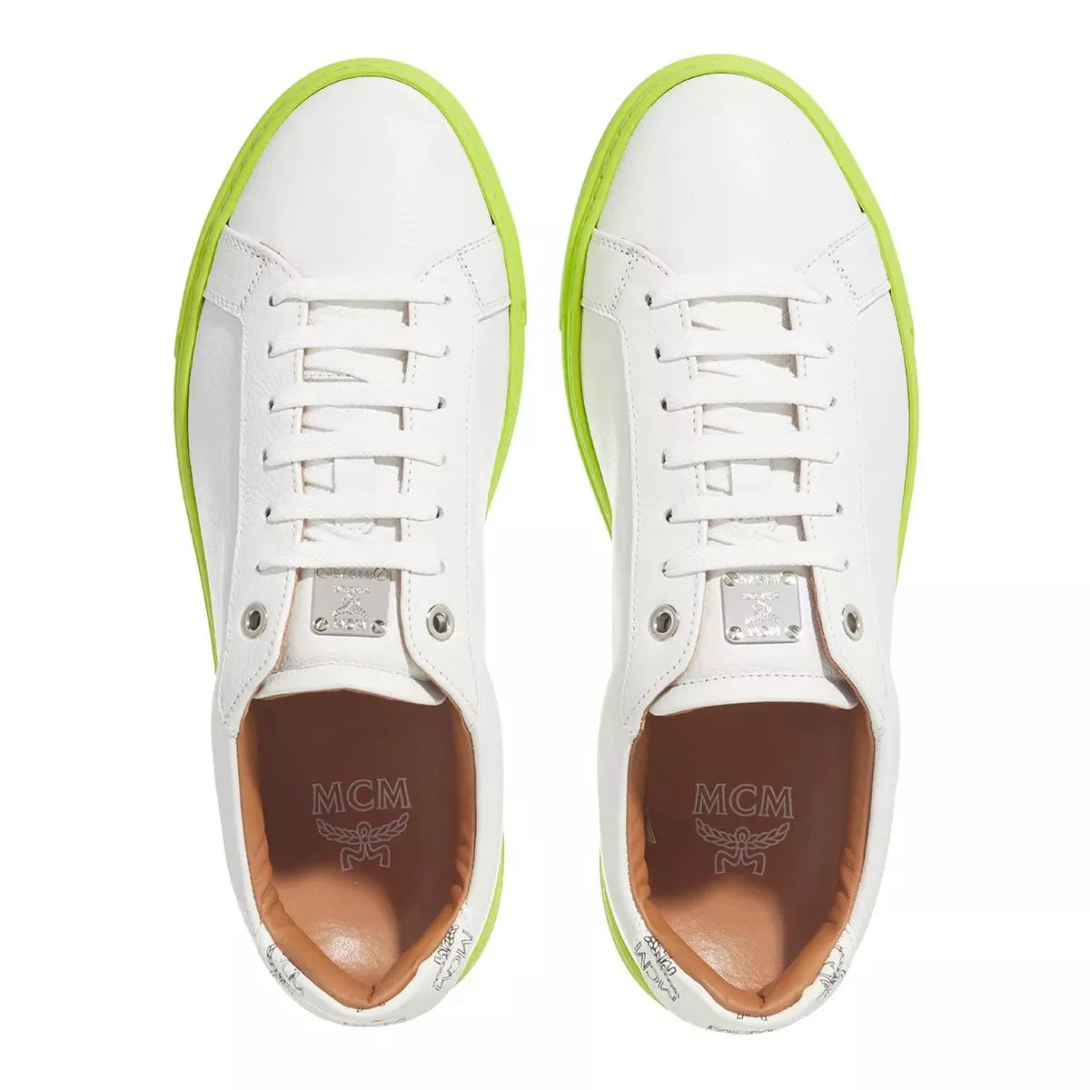   MCM  W Derby Ocean White  Low-Top Sneaker 