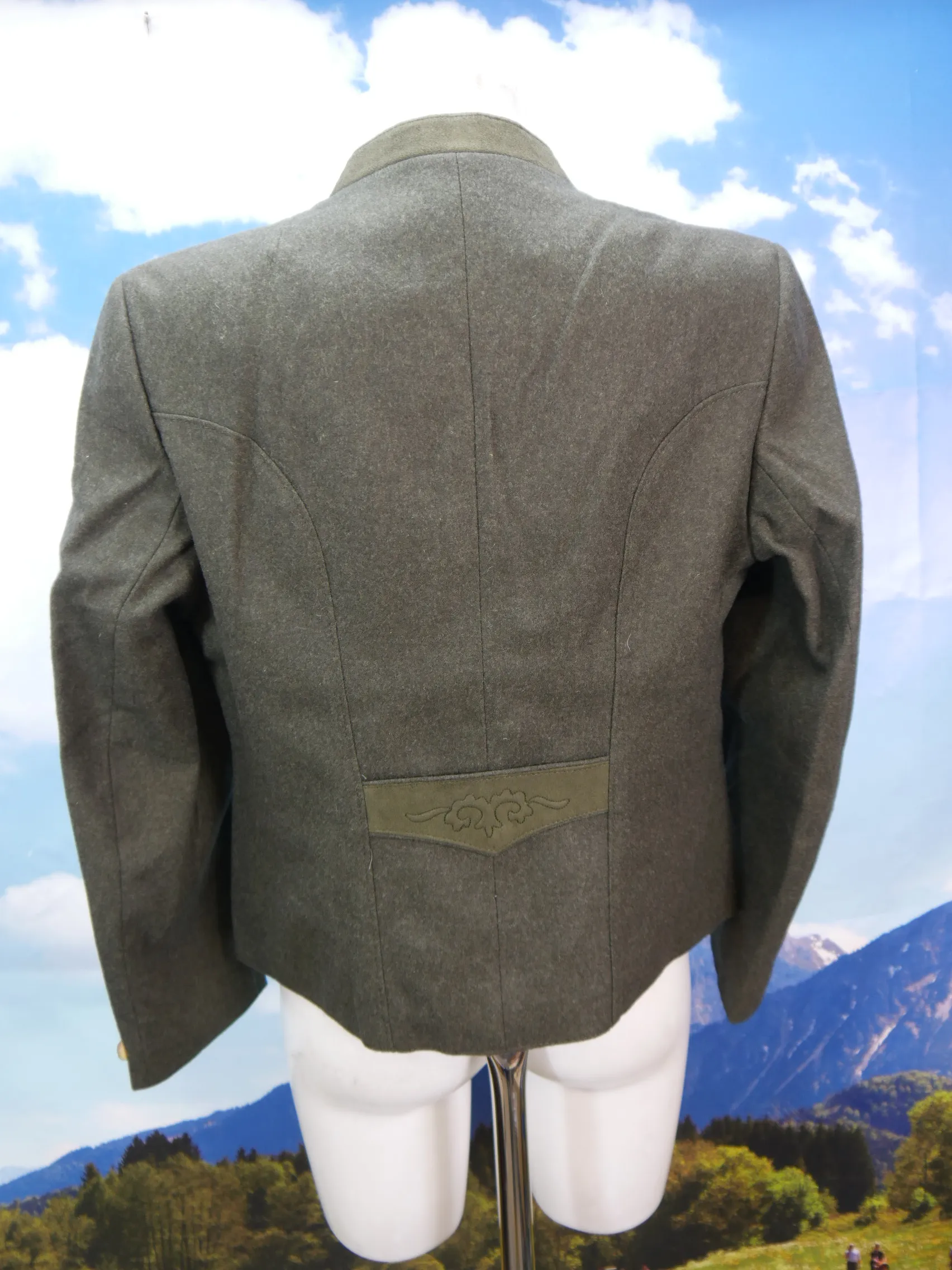 Original Loden grün mit Stickerei sagenhafte Trachtenjacke Jacke Gr.42