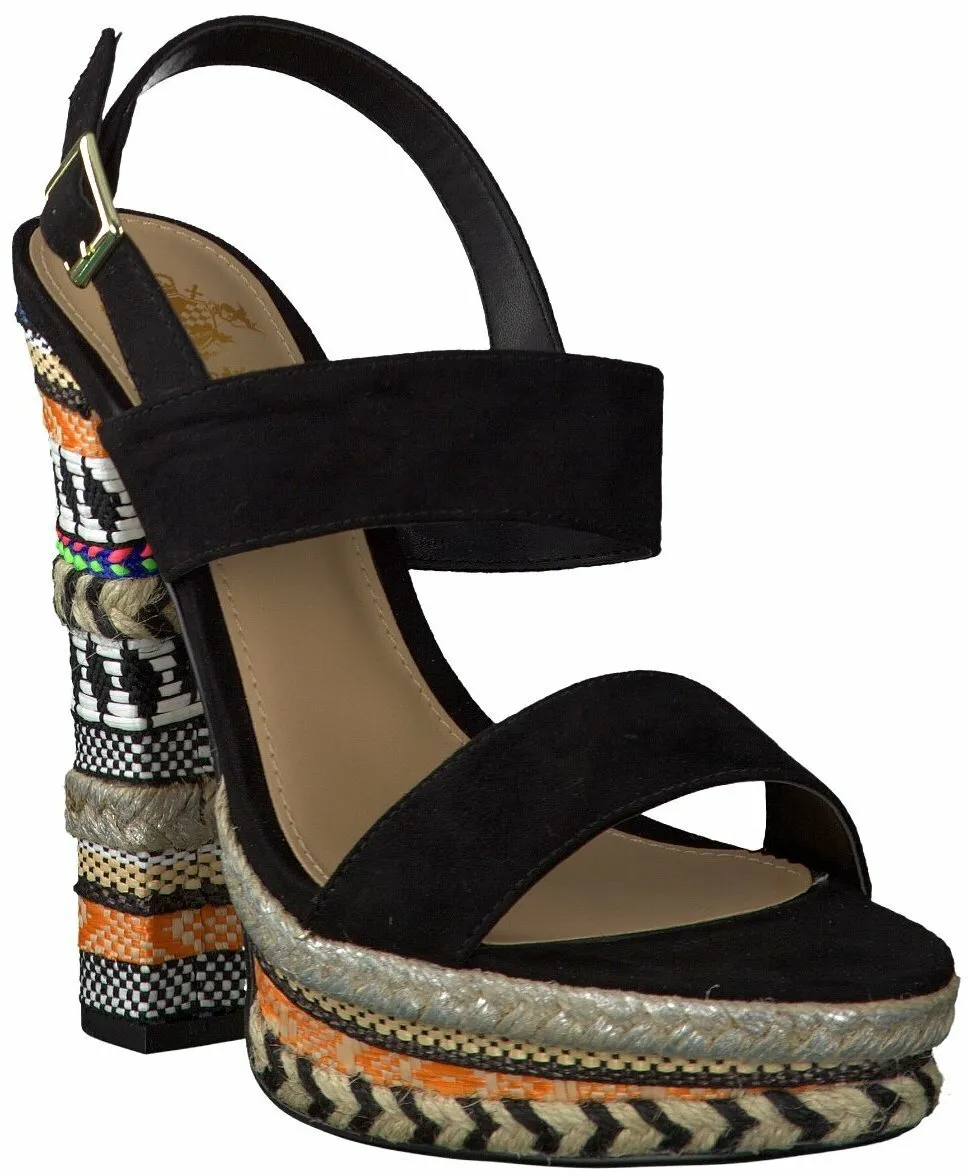 Sandalen aus Textil 183082670194 (Schwarz/Bunt)