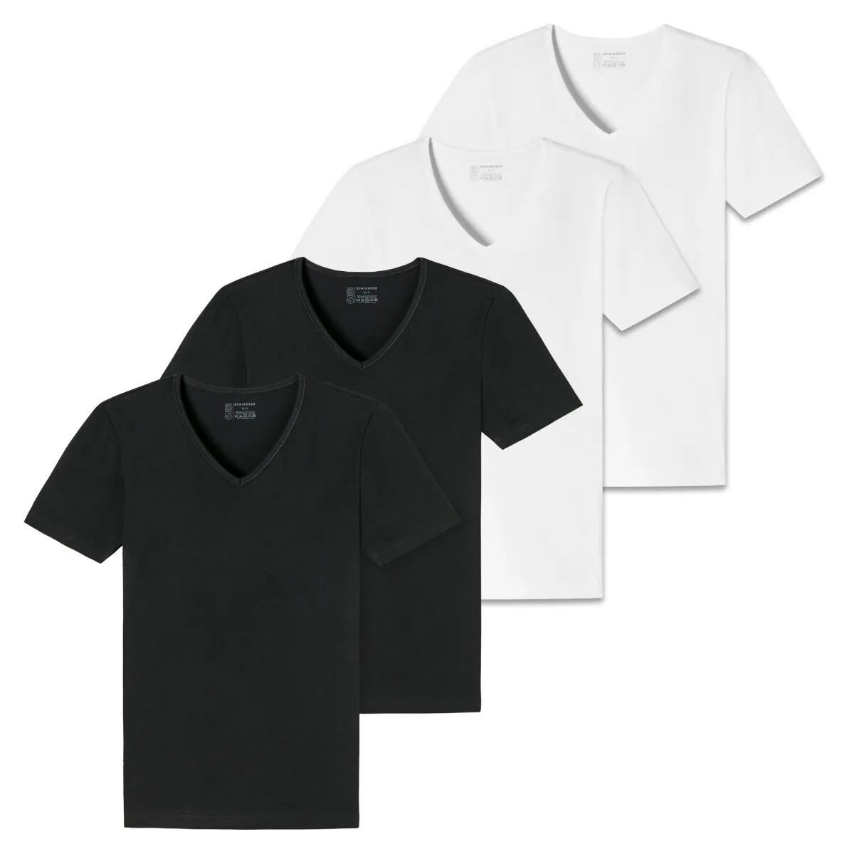 SCHIESSER Herren T-Shirt 4er Pack - Serie 