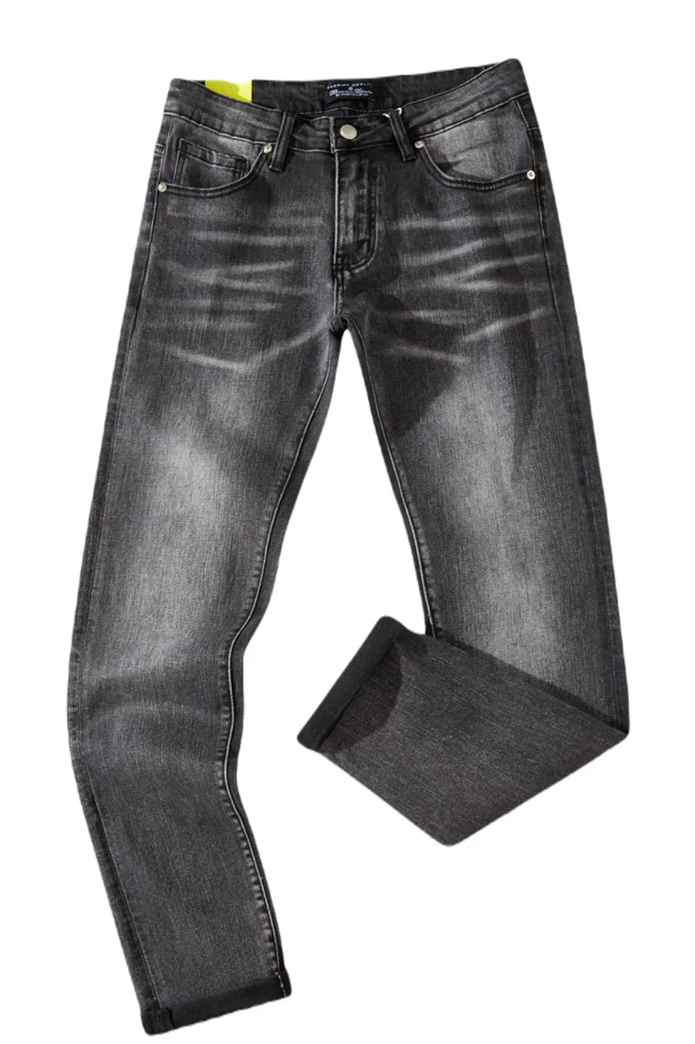 Slim-Jeans für Herren in Grau mit verblasstem Effekt
