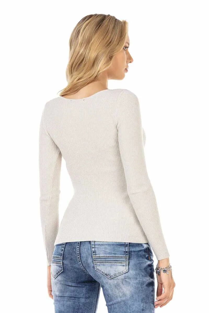 WP232 Damen Pullover Strickpullover in modischem Look